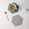 Solid Color Hexagonal Silicone Coasters Creative Simplicity Pentagram Heat Pad Household High Temperature Waterproof Oil Coaster