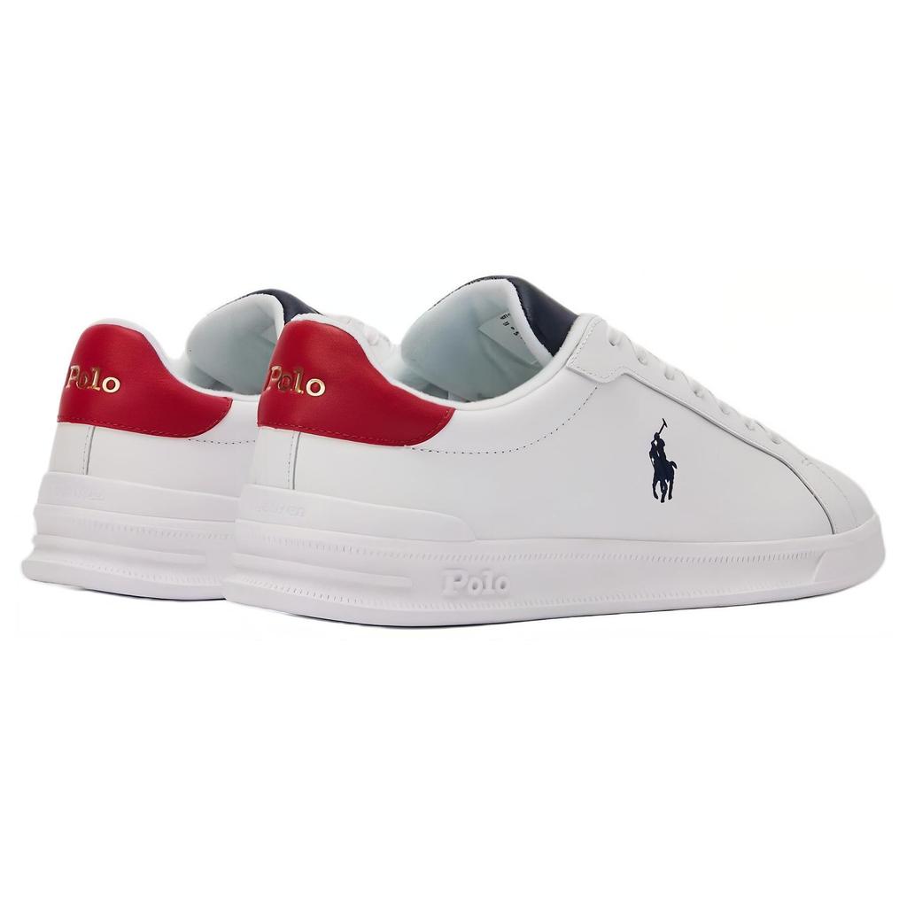 Polo Ralph Lauren Court Leather Versatile Comfortable Pony Logo Embroidery Sneakers Men Sneakers White 809940762003