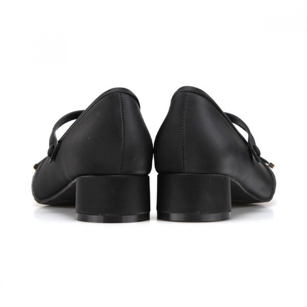 Barbara Leather Round Ribbon Mary Jane Pumps 3.5cm 2colors Bbj116