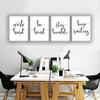 Inspirational quotes Poster Hand painted font canvas living room wall decorative painting art