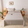 Striped Coarse Cloth Bed Sheet Set: Washable, Skin-Friendly, Cool Mat for Home & Dorm. Available In Single/Double Three-Piece Set.