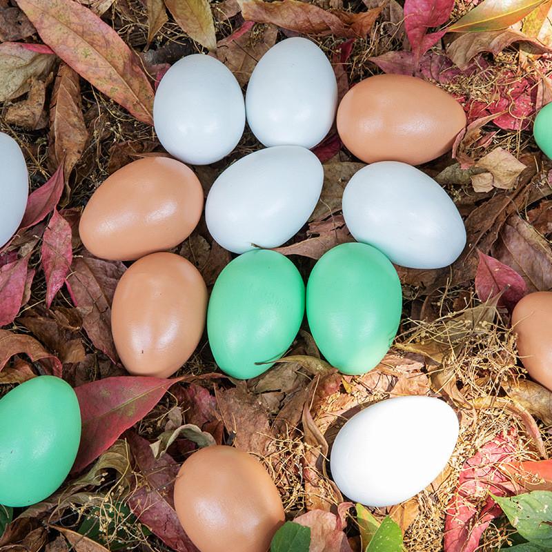 Egg Simulation Wooden Toy Diy Solid Doodle Eggs Decoration Early Education Gift