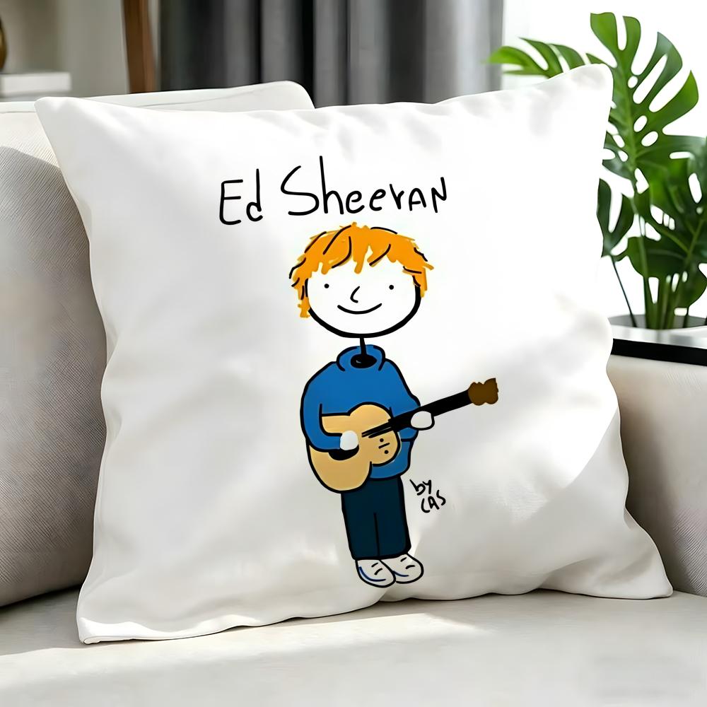 Singer - Ed Sheeran Cushion Cover Cushion Cover Set 4Pcs 50X50 45X45 40X40 Pillowcase Decorative Sofa Home Decor