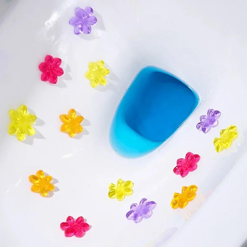 7/10Pcs Toilet Cleaner Gel Flower Aromatic Deodorant, Disinfects Removes Odors Lasting Bathroom Fragrance Effective Cleaning