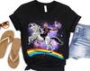 Marvel Deadpool Riding A Unicorn On A Rainbow T-Shirt Unisex T-shirt Birthday Shirt Gift For Men Women Kid Hoodie Sweatshirt Toddler Shirt