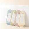 Mesh Ice Silk Women's Boat Socks, Thin, Invisible, Non-dropping Heel, Solid-color Cotton-soled Short Sock, Anti-slip and Breathable Socks