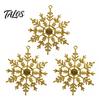 Christmas Ornaments for Porch Decorations 3Pcs Tree Snowflakes Ornaments, 10cm Glitter Hanging Plastic Snowflake Festive Atmosphere Winter Wonderland