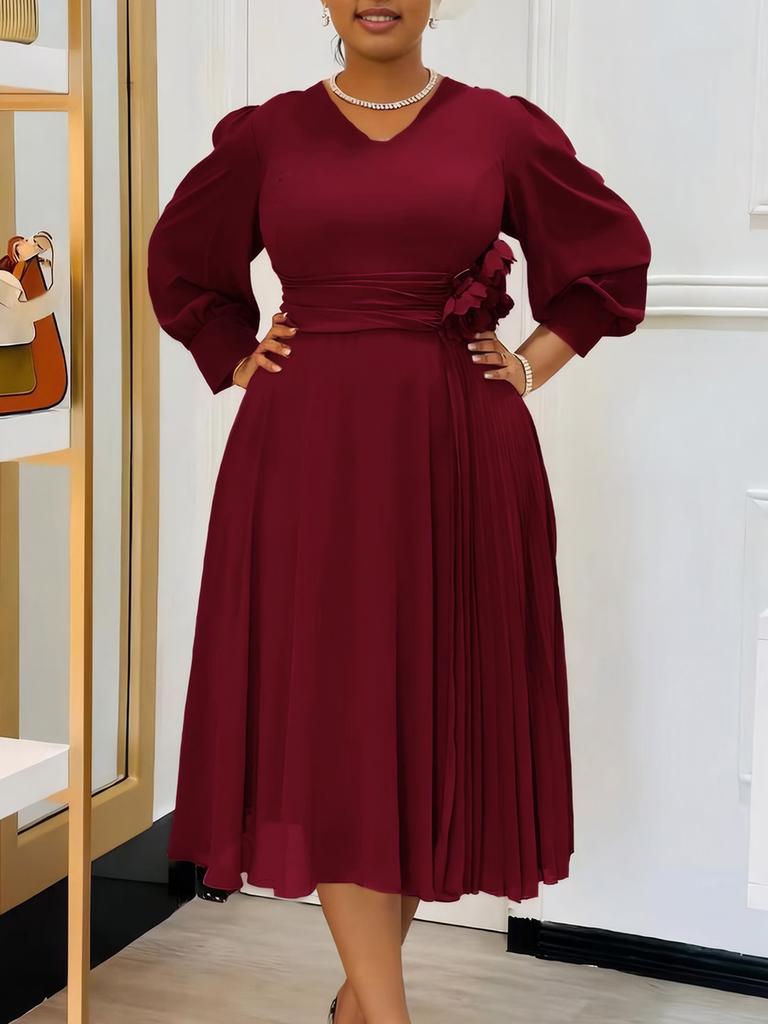 New Spring Imported Fashion Elegant Casual A-Line Dress Plus Size