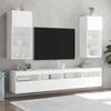 VidaXL Meuble TV avec Lumières LED, Armoire de Télévision Murale avec Rangement, Meuble Télé Suspendu Salon Salle de Séjour, 837043