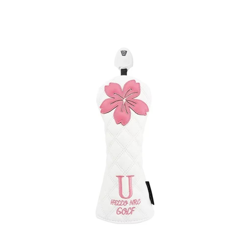 PU Leather Golf Club Protector Sakura Pattern Wood Headcover Golf Head Cover  Golf Supplies