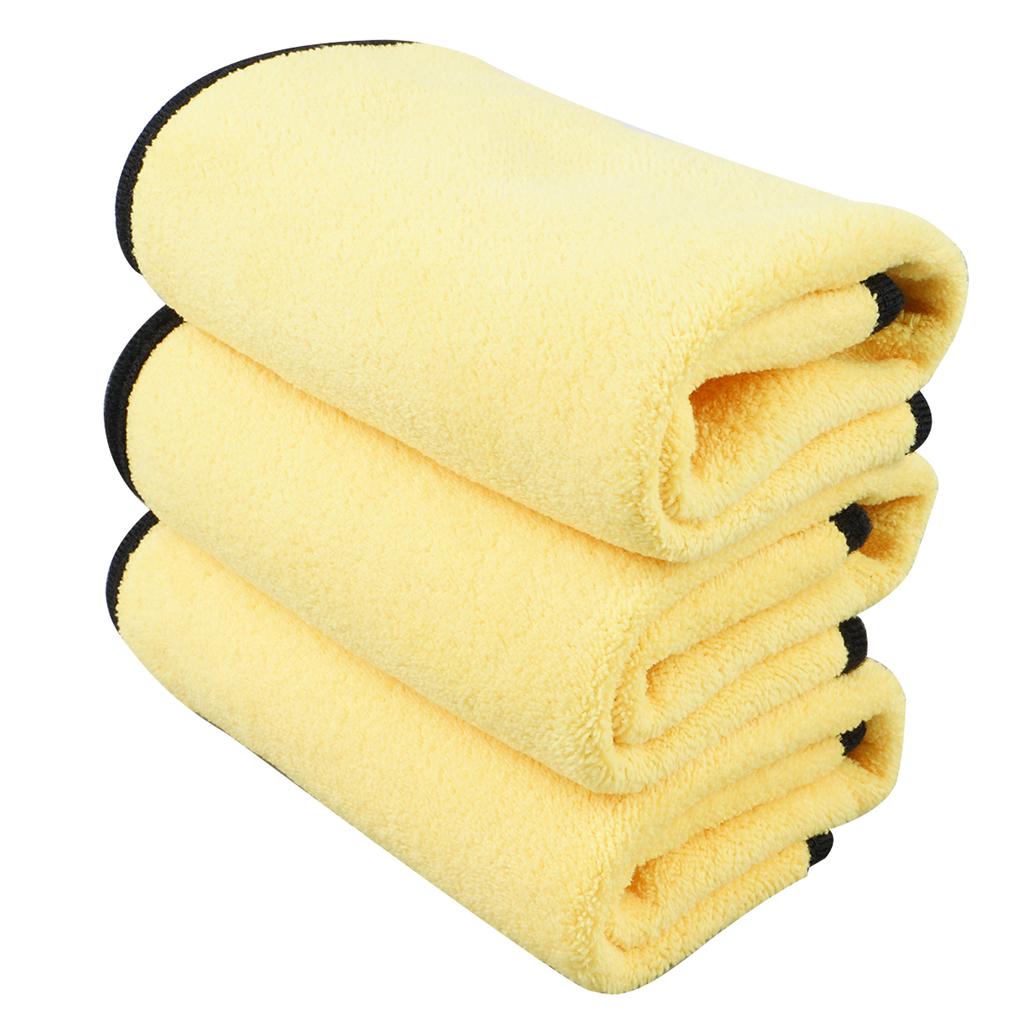 3pcs/set 30*40cm Microfiber Car Cleaning Towels Car Household Window Glass Quick Dry Car Wash Drying Cloth, Car Accessories