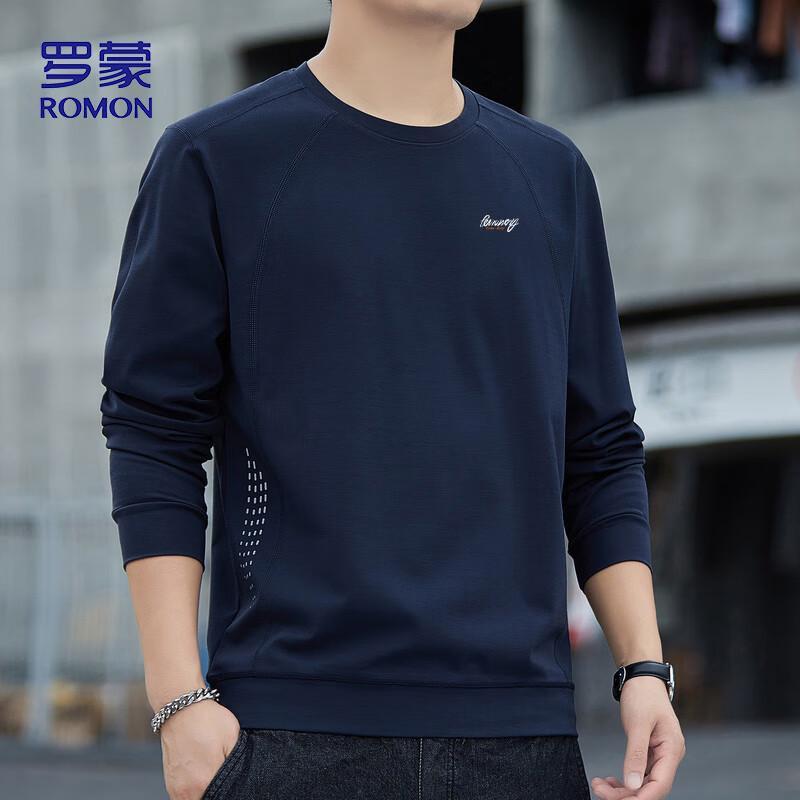 ROMON Men's Business Casual Long Sleeve Sweatshirt