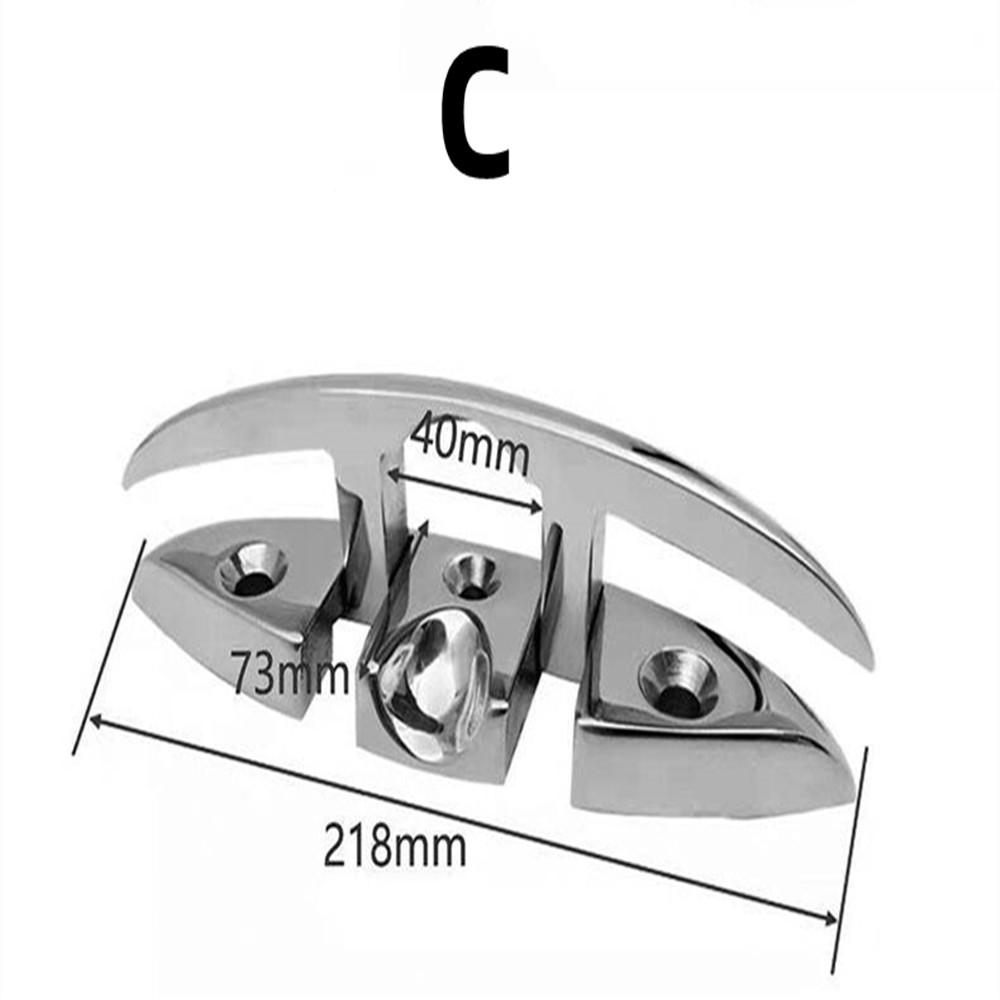 Bootsklampe, 12,7 x 15,2 cm, klappbare Klampen aus Edelstahl 316, Marinequalität, Seilklampe, hochklappbare Dockklampe für Boot, Kajak und Dekoration mit Verschluss