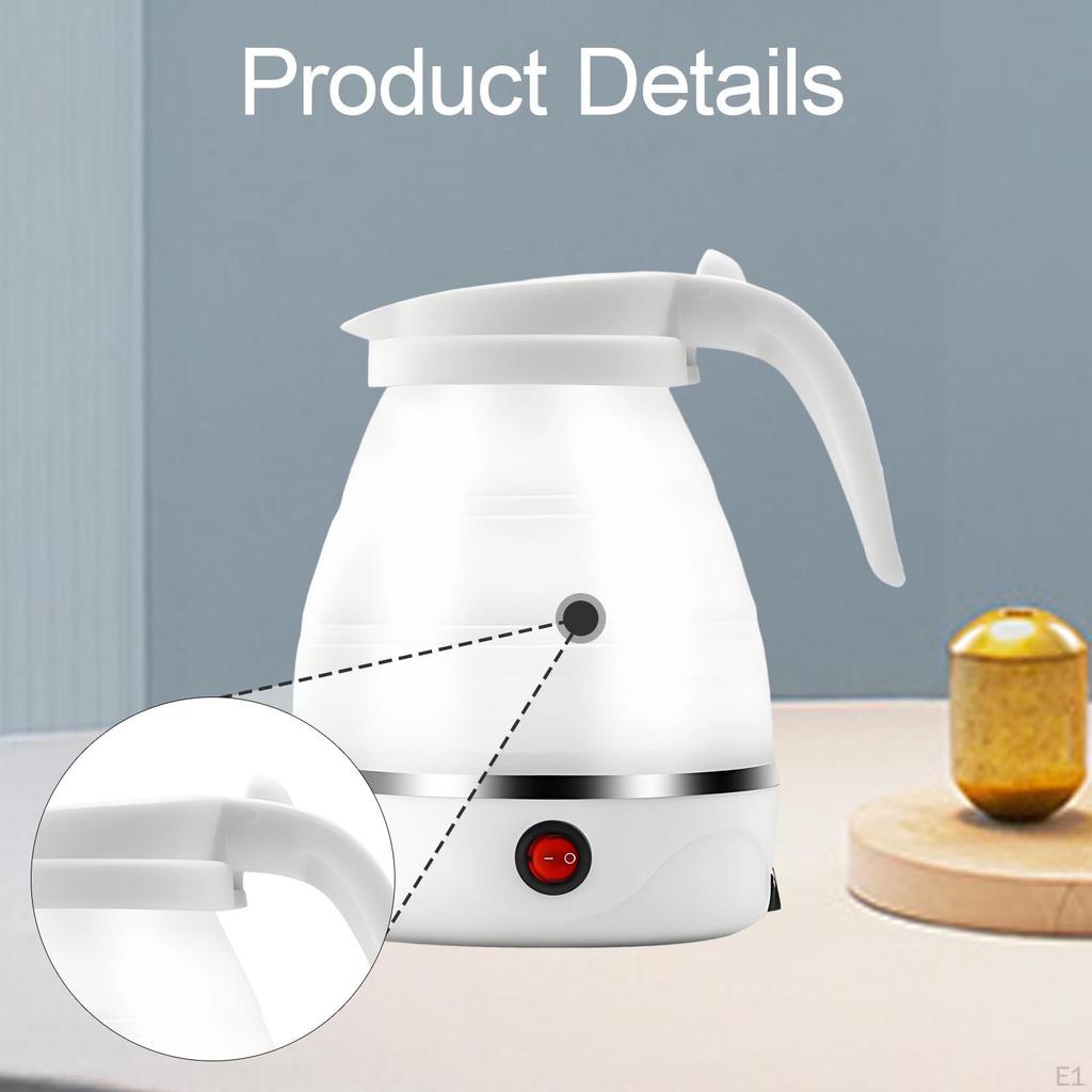 Folding Electric Kettle 1200ml Lightweight with Separable Power Cord Tea Pot