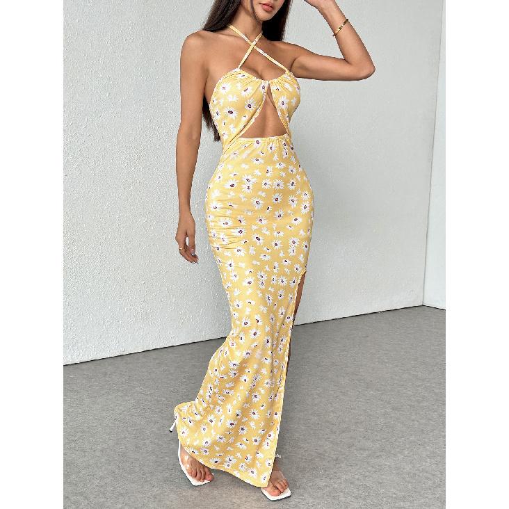New Year Summer Vacation Beach Music Festival Commuting Work Comfortable Sexy Elegant Women'S Fashion Printed Dress