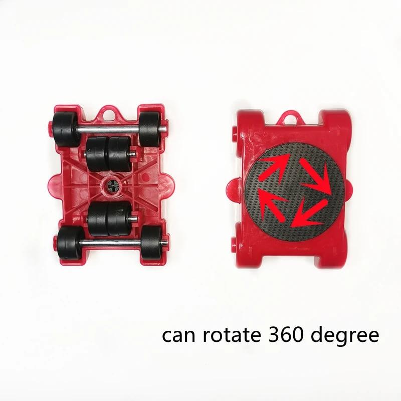 5-teiliges Set Möbeltransporter-Set Möbeltransporter-Tool Transportheber Schwere Gegenstände Moving Wheel Roller Bar Handwerkzeuge
