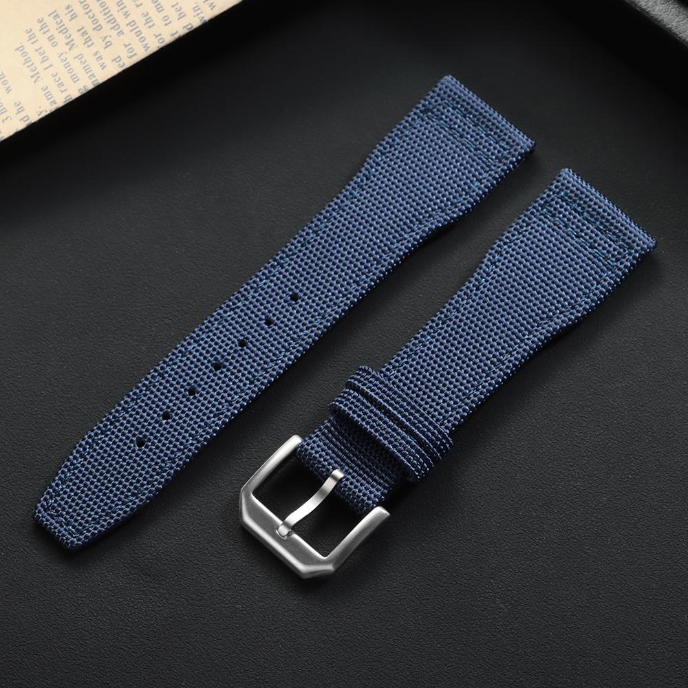 Nylon Canvas Watch Strap Cowhide Watchband 20mm 21mm 22mm for IWC Pilot Watchband Accessories for Military Watch Band Bracelets
