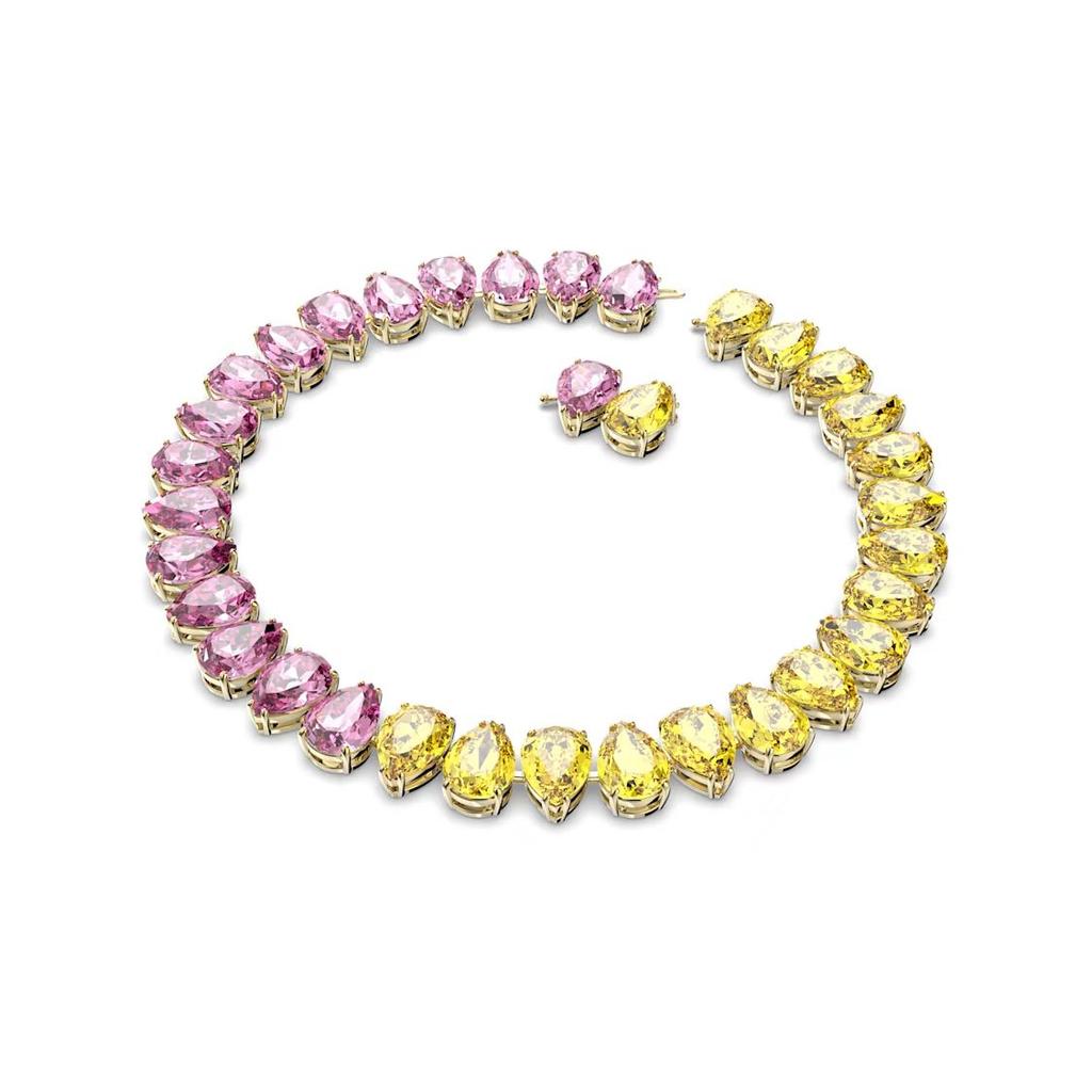 Swarovski Millenia Two-Tone Design Crystal Necklace Women Necklace Pink Yellow 5616734