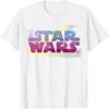 Star Wars Logo Retro 80s Twinkling Stars T-Shirt