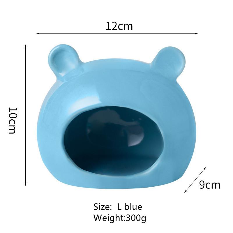 Small Animal Hideout Ceramic Chinchilla Mini Hut Cave Cage Accessories for Dwarf Hamsters Gerbils and Hedgehog Hamster House