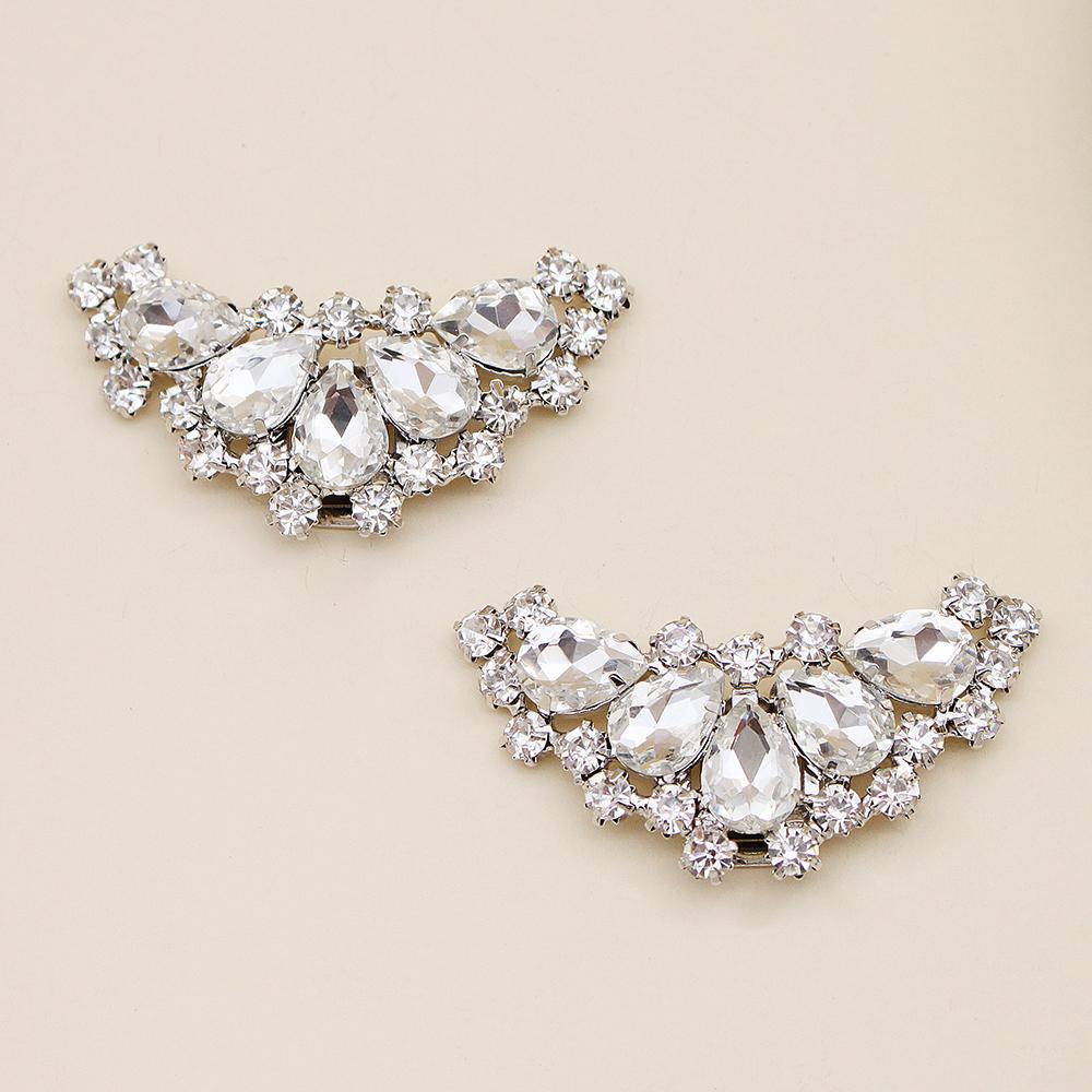 

Fashion Crystal Rhinestone Shoe Clips DIY Floral Shoe Buckle Shoe Decoration For Party Bridal Wedding Jewelry Bridesmaid Gifts