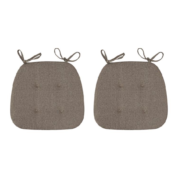Juego de 2 Cojines para Silla Tejido de Algodón Lino Almohadillas Gruesas para Asiento Multiusos Para Comedor Oficina Diseño Ergonómico de Soporte
