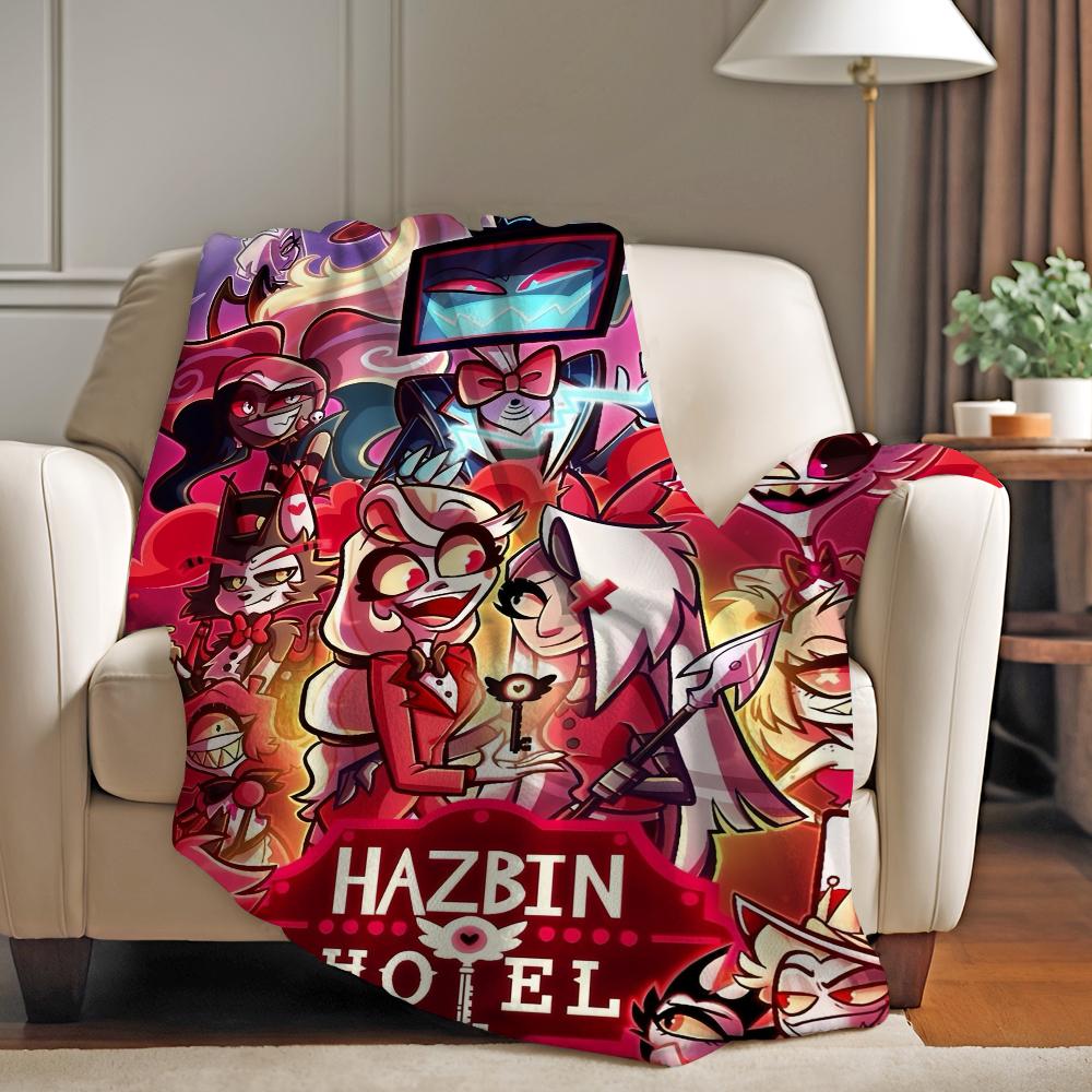 Anime H Hazbin H Hotel Blanket Soft and Skin Friendly For Couch Bed Napping Bedspread All Seasons Comforter