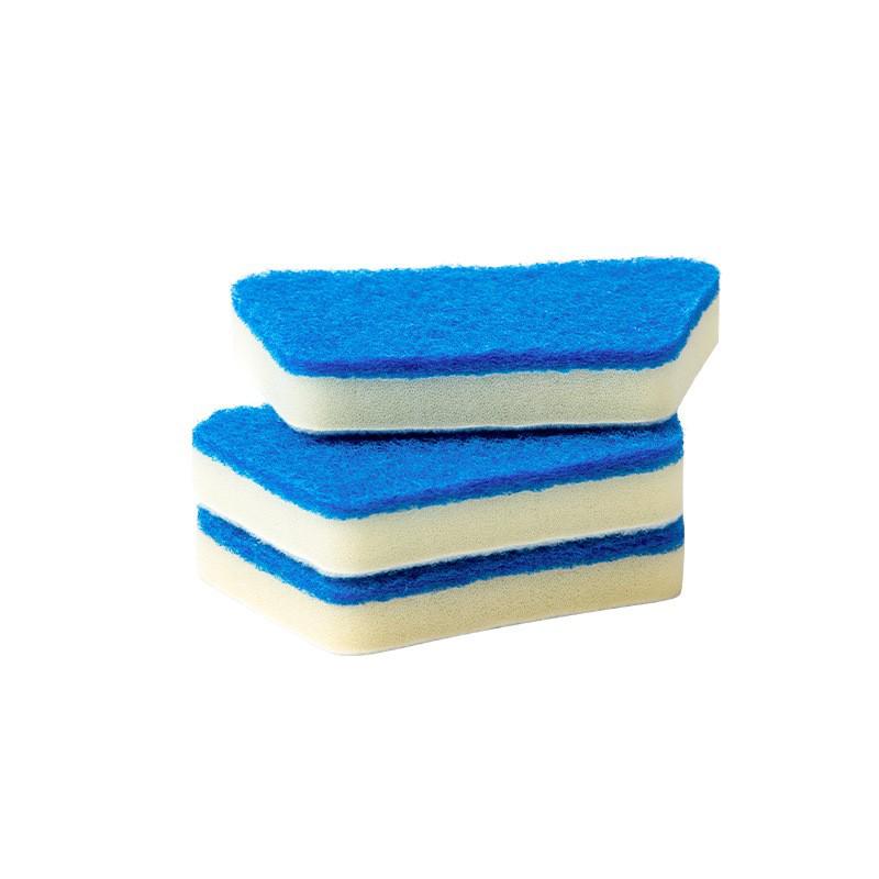 Creative Trapezoidal Bathroom Sponge Brush with Long Handle for Cleaning Bathtubs, Walls, Tiles, Floors, and Glass Doors.