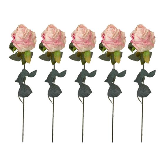 Artificial Roses Realistic Faux Flowers with Bendable Stems Fake Roses In Bulk for Home Vase Wedding Centerpiece Party Decor