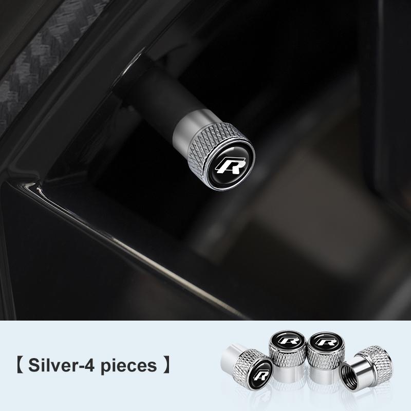 2026 Hot For Volkswagen VW 4pcs Metal Car Wheel Tire Valve Cap Stem Covers Accessories For Volkswagen VW R Polo Golf 8 Tiguan Pa