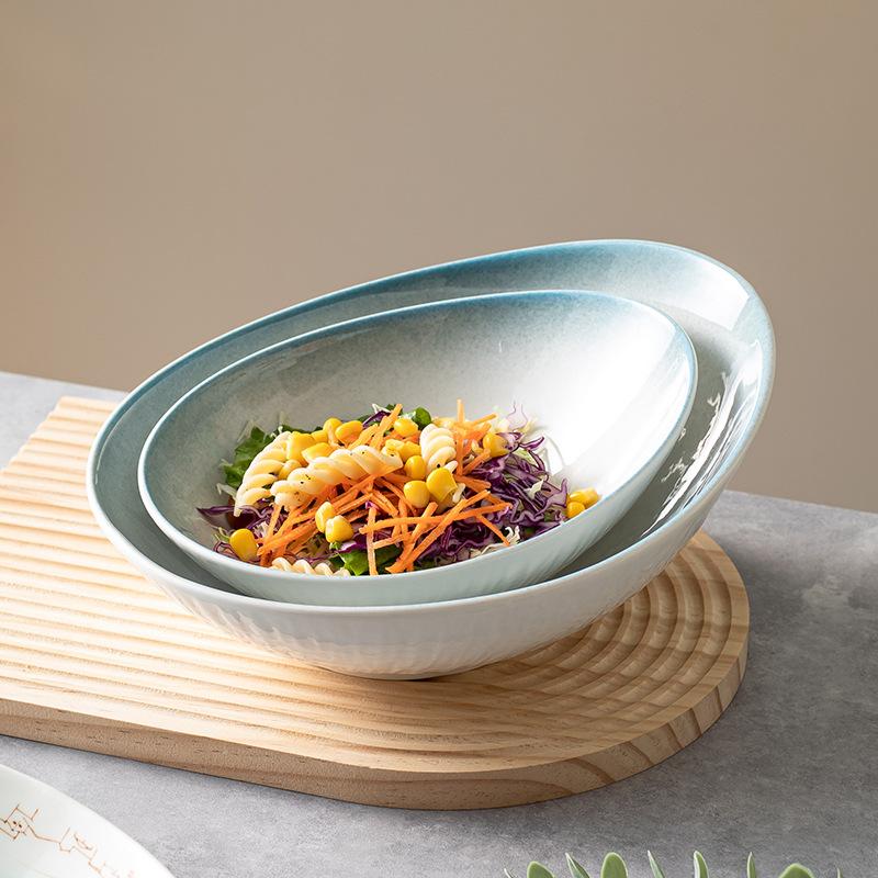 Dim Sum Bowl, Diagonal Bowl, Fruit Salad Bowl, Hotel Porcelain Cold Dish, Star Rain, Stone Pattern Quicksand Bowl, Special-Shaped Design Bowl