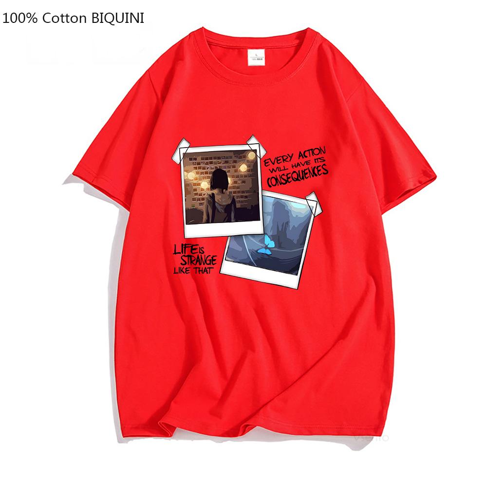 Life Is Strange What If? Tshirts MEN 100% Cotton Handsome T-shirts Four Seasons Casual Tees High Street Fashion Manga/Comic Soft