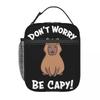 Söt Capybara Merchandise Isolerad Lunchväska För Picknick Härlig Djur Matlåda Bärbar Kylväska Termiska Lunchlådor