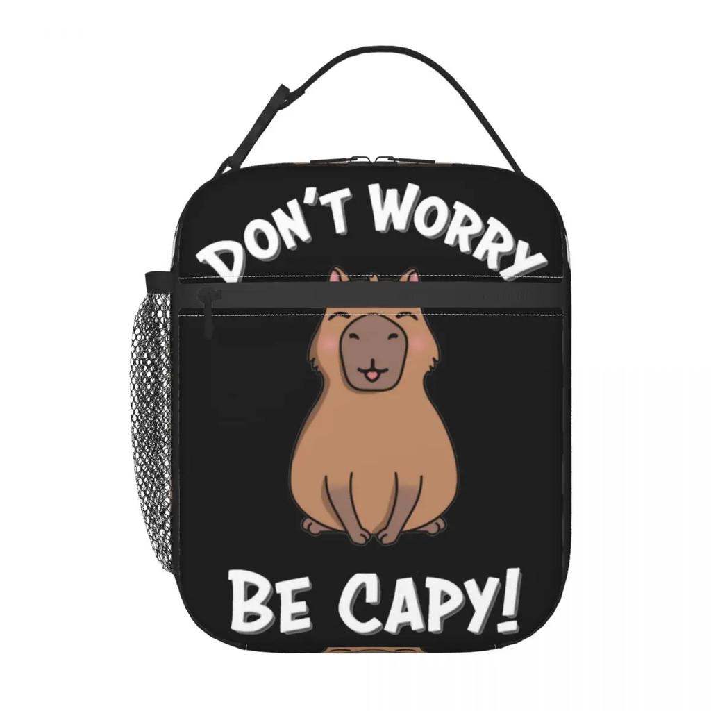 Söt Capybara Merchandise Isolerad Lunchväska För Picknick Härlig Djur Matlåda Bärbar Kylväska Termiska Lunchlådor