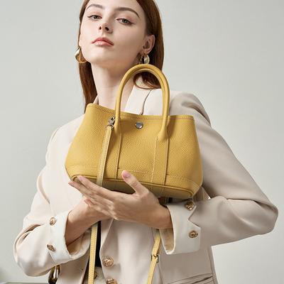 Sac bandoulière pour femme en cuir véritable avec une sensation de niche et haut de gamme, petit sac de transport à main pour le jardin