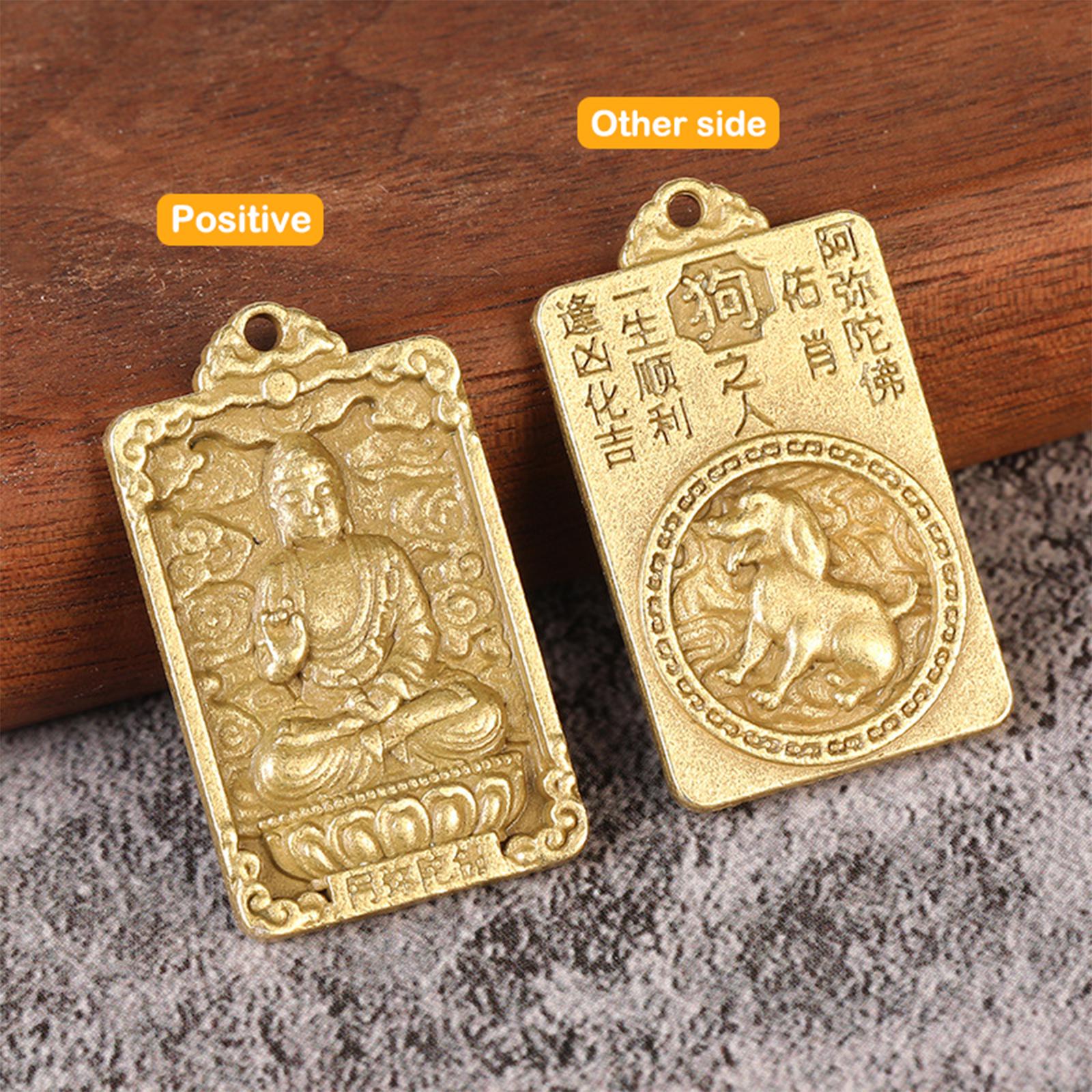 

Китайский кулон в форме бога зодиака, двухсторонний брелок из сплава, аксессуары для подвески A6