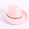 Nuovo colore cappello da cowboy western da uomo e da donna versatile per il pendolarismo stile semplice tesa larga cappello a cilindro cappello da sole