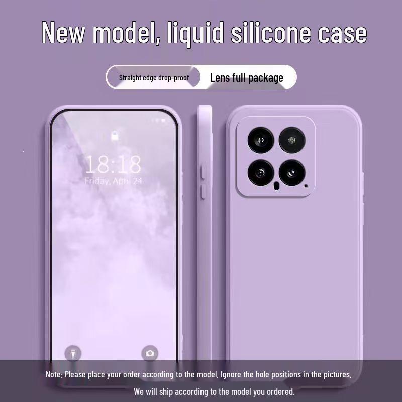Xiaomi 14 Silicone Solid Color Anti-Drop Full Coverage Phone Case