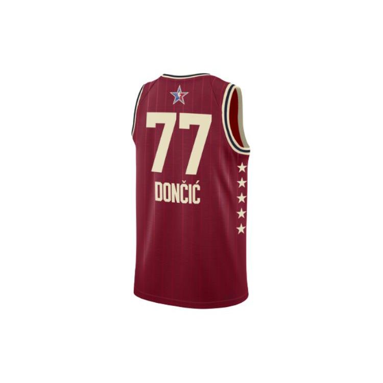 Jordan NBA Luka Doncic All Star Dri-Fit Dres Červený Pánský Streetwear FQ7732-605