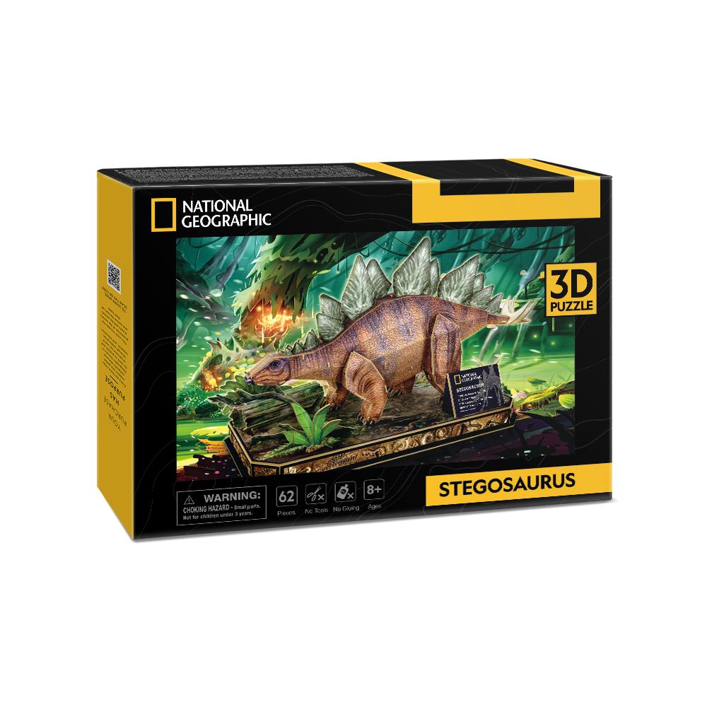 Cubic Fun. 3D Puzzle. National Geographic. Stegosaurus. 62 Pieces