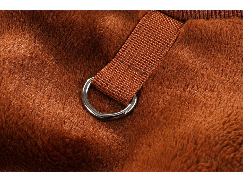 Verdickter Flanell Vierbeinige Haustierkleidung für Herbst/Winter - Anleinbar, Ohne Kapuze, Passt Hunden und Katzen
