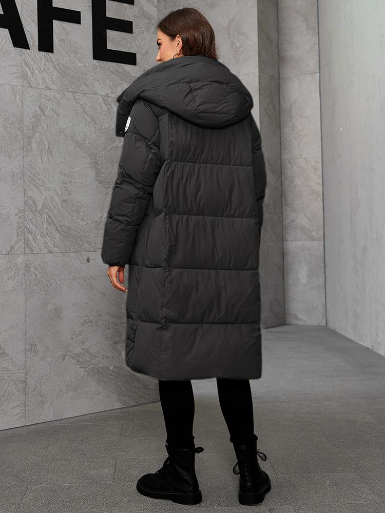 Cinemore Women's Jacket Long Fashion Grace Women Winter Down Jackets Zipper Pocket with Belt Parka High Quality Outwear 9110