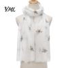 Sun Protection Headscarf for Summer Lightweight Scarf Women, Cute Bee Pattern Neck Scarf, Polyester Daily Commuting Soft Long Thin Shawl Wrap