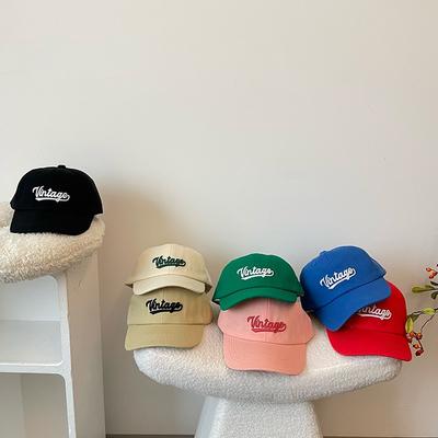 Haftowana czapka baseballowa dla dzieci w stylu vintage, dla małych dzieci, dla chłopców, dziewcząt, na wiosnę i lato, czapka typu snapback dla niemowląt
