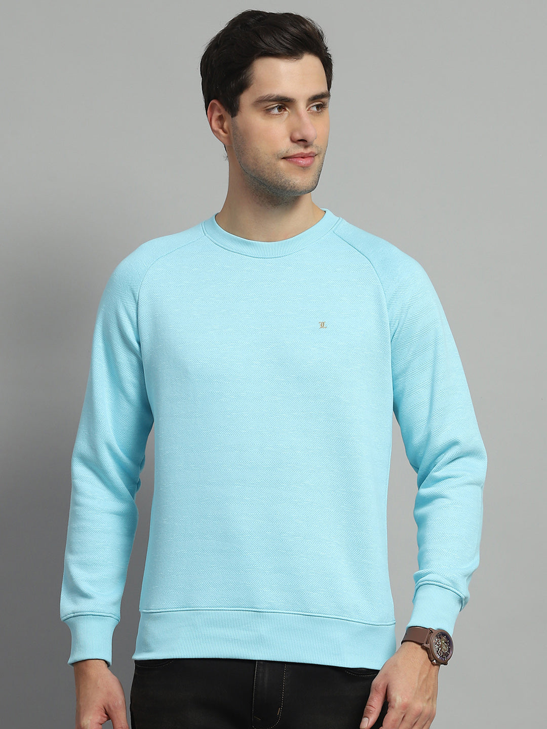 Monte Carlo Men Regular Fit Blue Sweatshirt XL