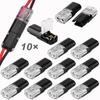10 Stück 2-Pin Steckerbarer Drahtverbinder Schnellverbinder Elektrische Kabel Crimpklemmen für Drähte Verkabelung 22-20 AWG LED Auto-Steckverbinder