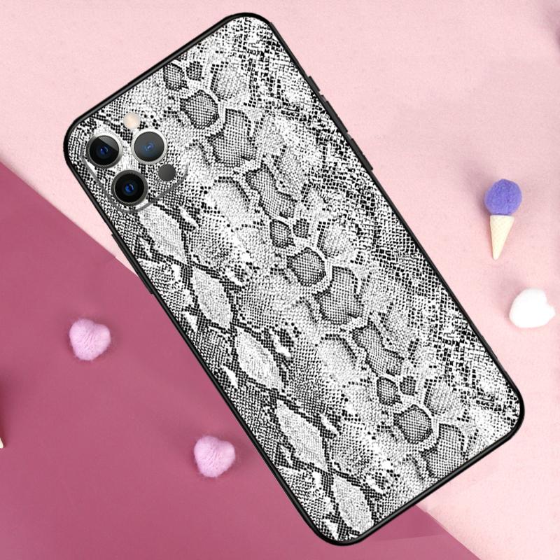 Snake Skin Phone Case For iPhone 17 Pro Max 11 14 15 16 Pro Max Plus 12 13 Mini 16e 17 Air Back Cover