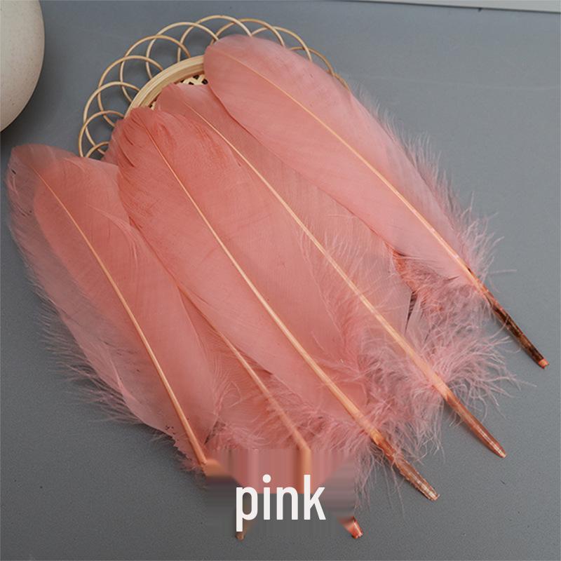 Barevná barvená velká husí pera pro DIY řemesla, ručně vyráběné dekorace a projekty pro mateřské školy