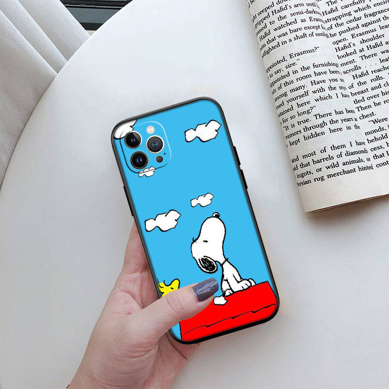 ED44 S-Snoopys Handyhülle für iPhone 6 6s 7 8 11 12 13 14 15 XS Pro Max XR X SE Samsung S20 S21 S22 S23 S24 FE Ultra Plus Lite S21S A55