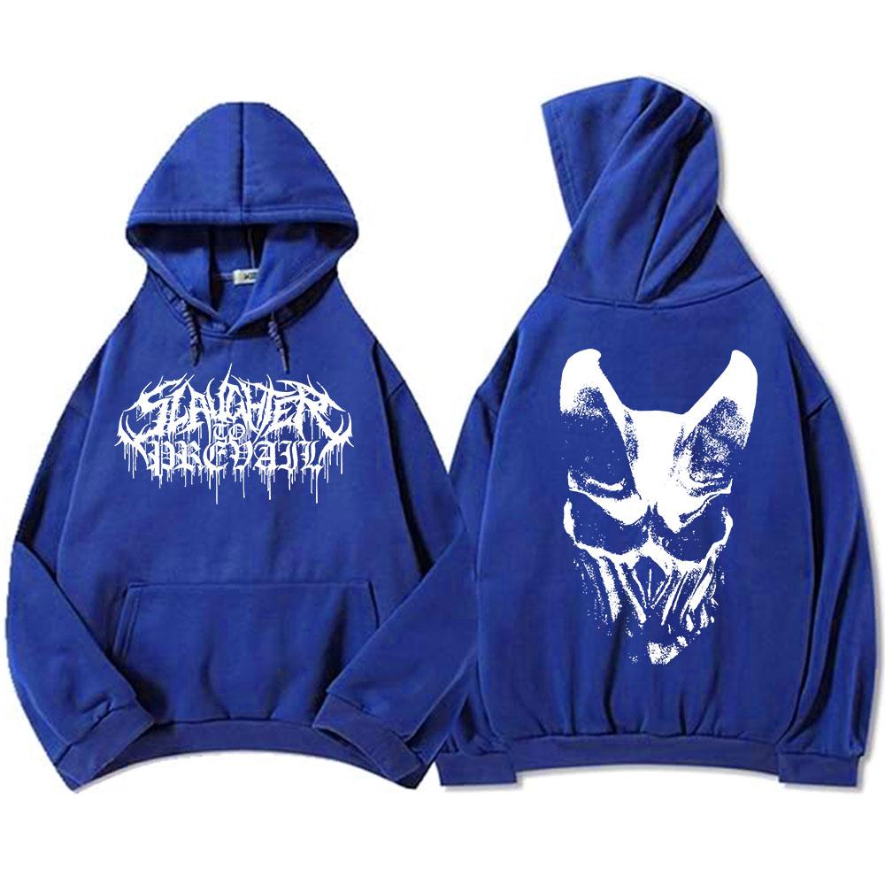SLAUGHTER TO PREVAIL Mask Hoodies Winter Long Sleeve Fleece Hooded Sweatshirts Heavy Mental Band Pullover Graphic Tops
